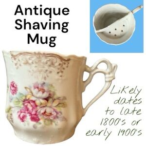 Floral Porcelain Shaving Mug